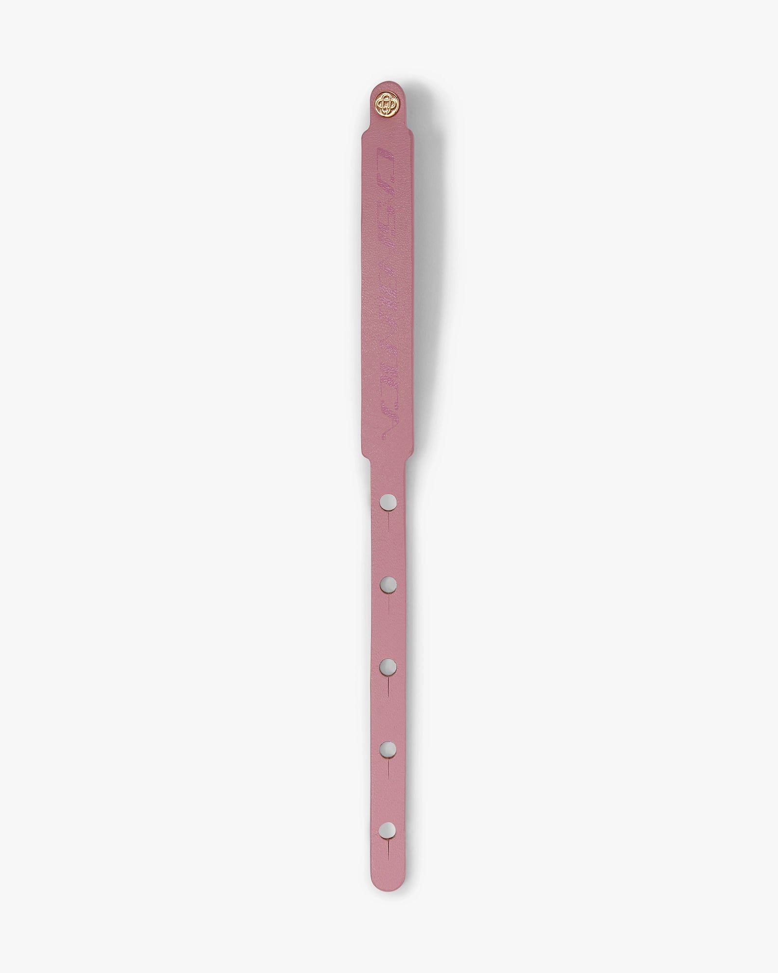 Pink & Gold Leather Wristband