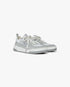 Women's Silver Leather Court Sneakers
