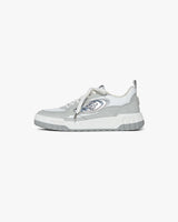 Women's Silver Leather Court Sneakers