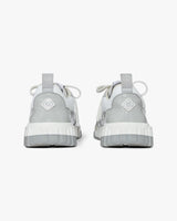 Women's Silver Leather Court Sneakers