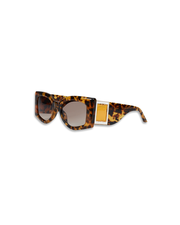 Gold & Brown The Magazine Sunglasses