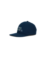 Navy Twill Stacked Logo Cap