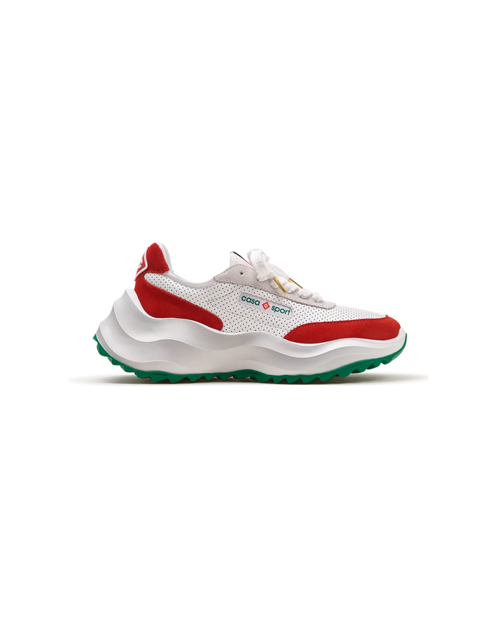 Womens Atlantis White & Red Sneaker