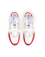 Mens Atlantis White & Red Sneaker