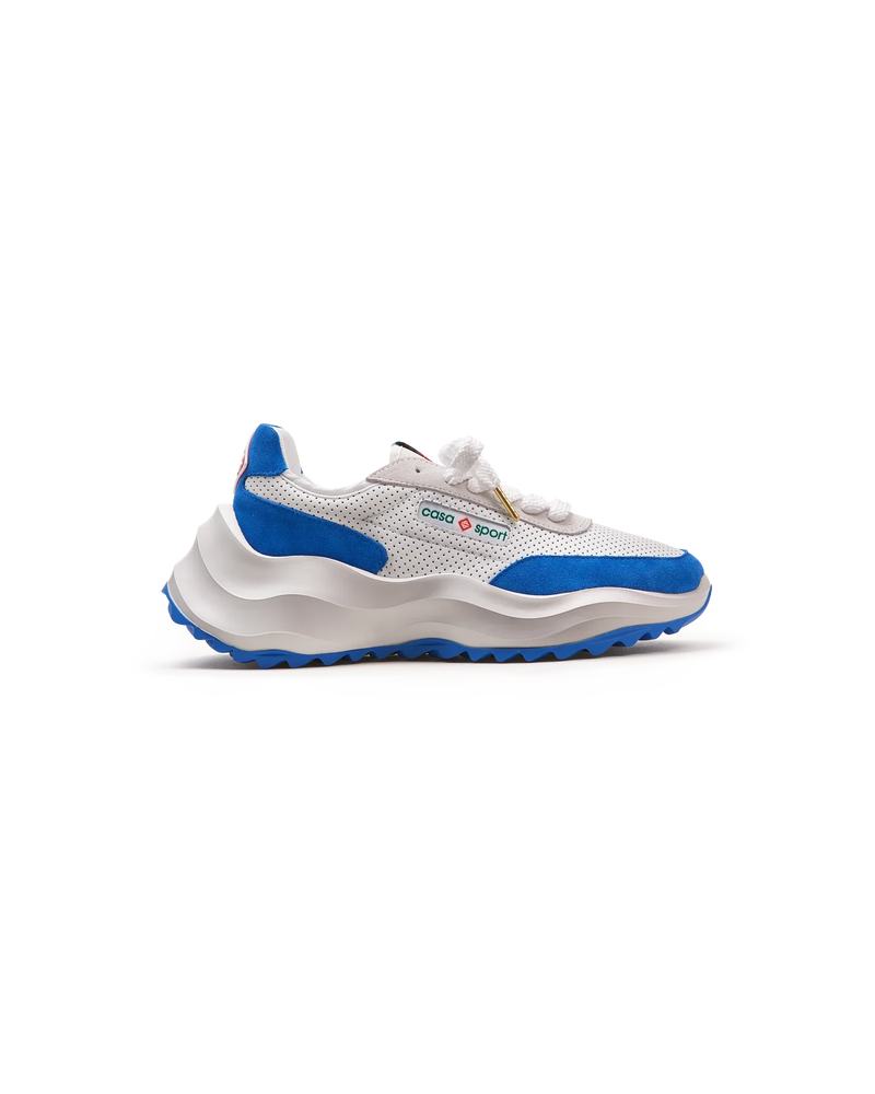 Mens Atlantis White & Blue Sneaker | Casablanca Paris