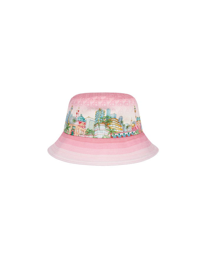 Morning City View Denim Bucket Hat