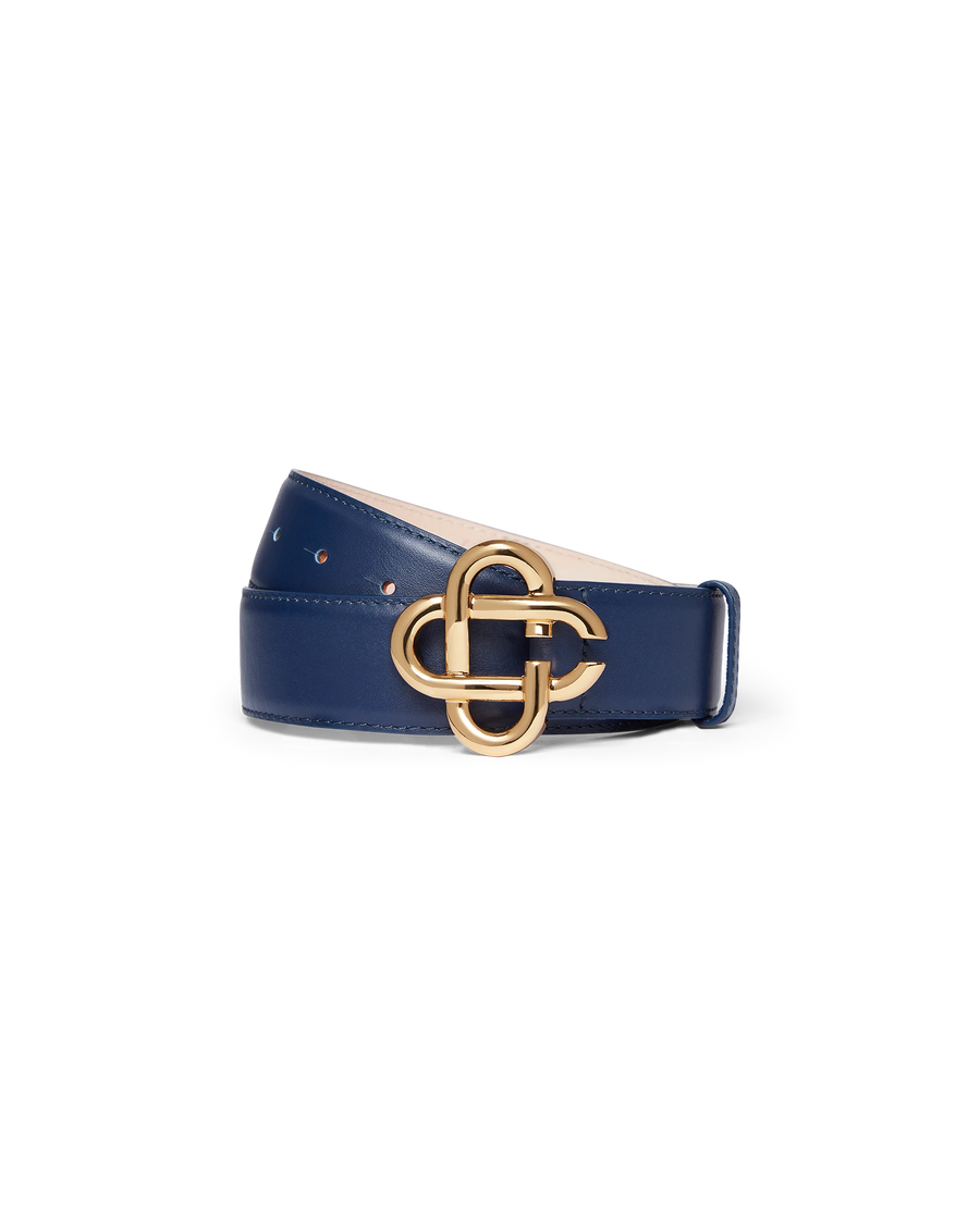 Navy CC Logo Buckle Belt