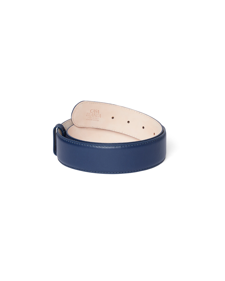 Navy CC Logo Buckle Belt