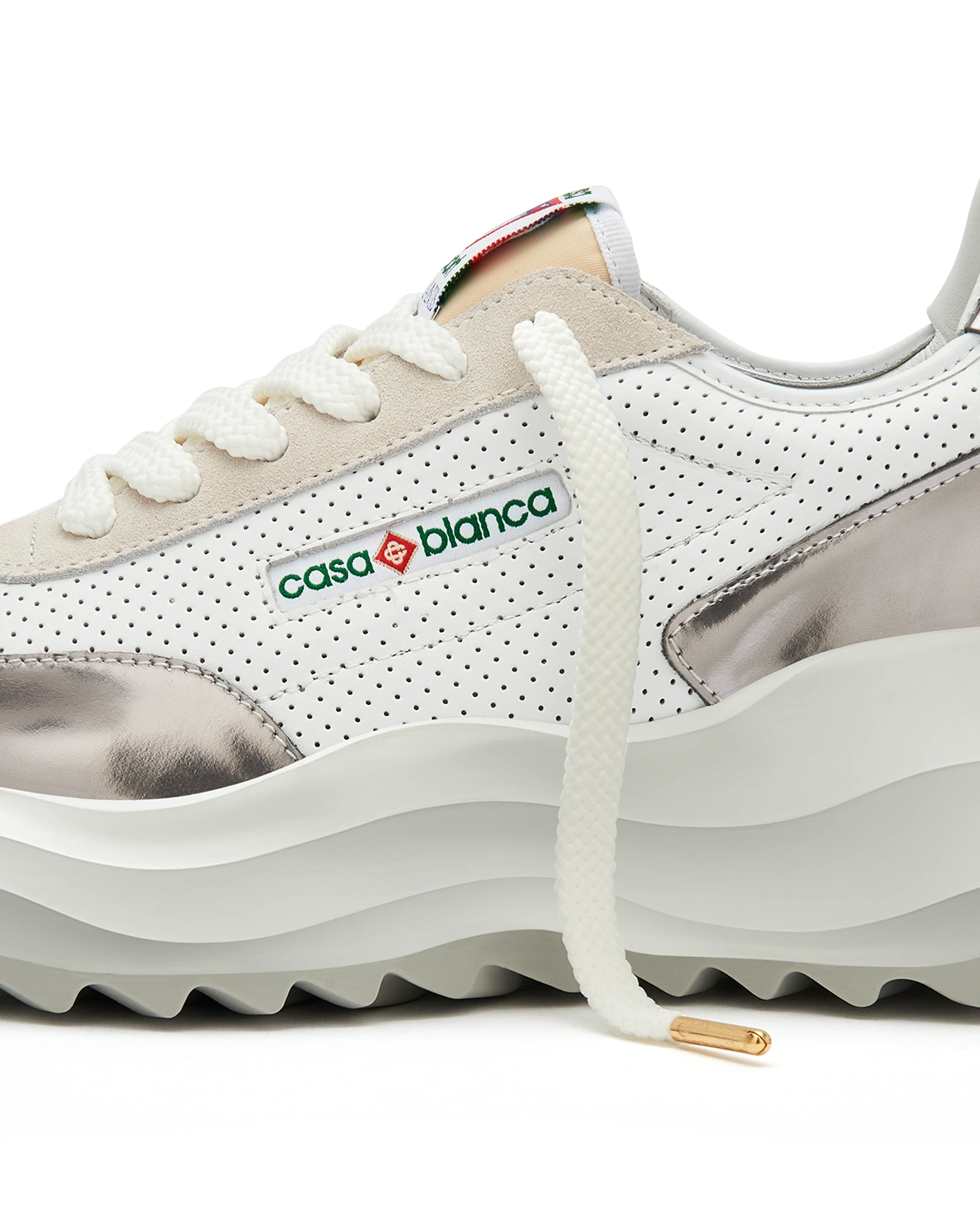 Women's Atlantis White & Chrome Sneaker