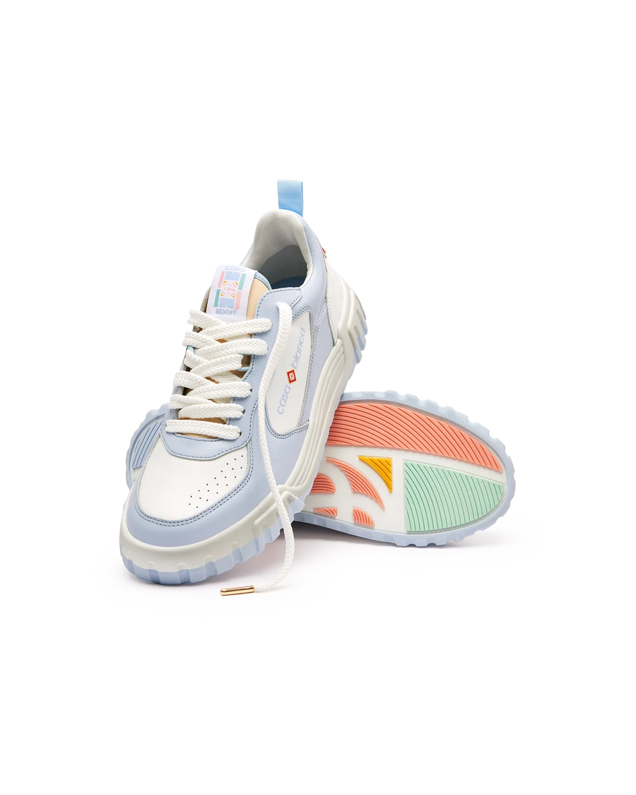 Mens The Court White & Powder Blue Sneaker