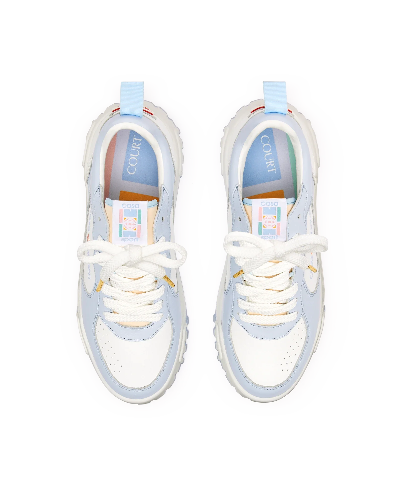 Men's Court White & Powder Blue Sneaker
