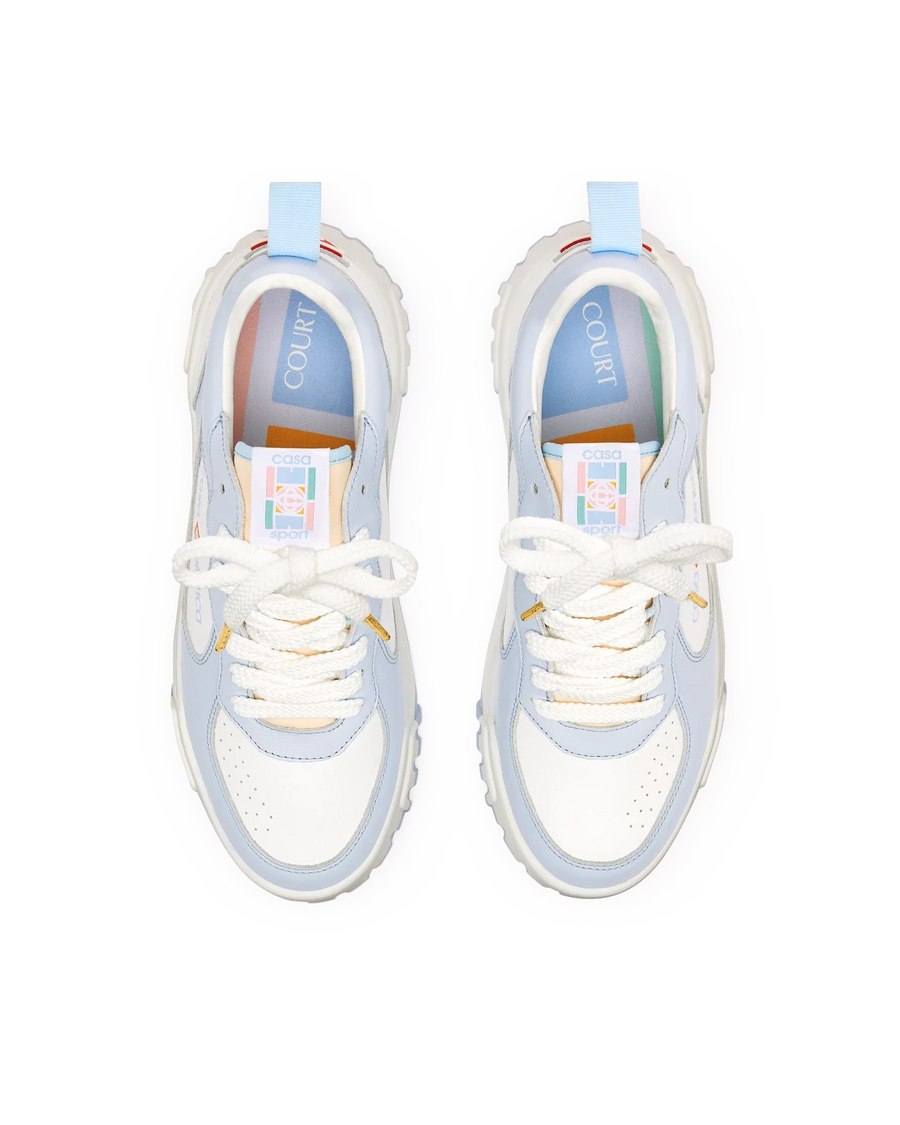 Mens The Court White & Powder Blue Sneaker