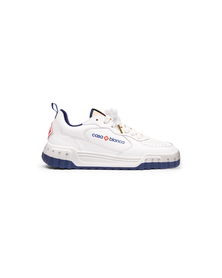 Mens The Court White & Navy Sneaker