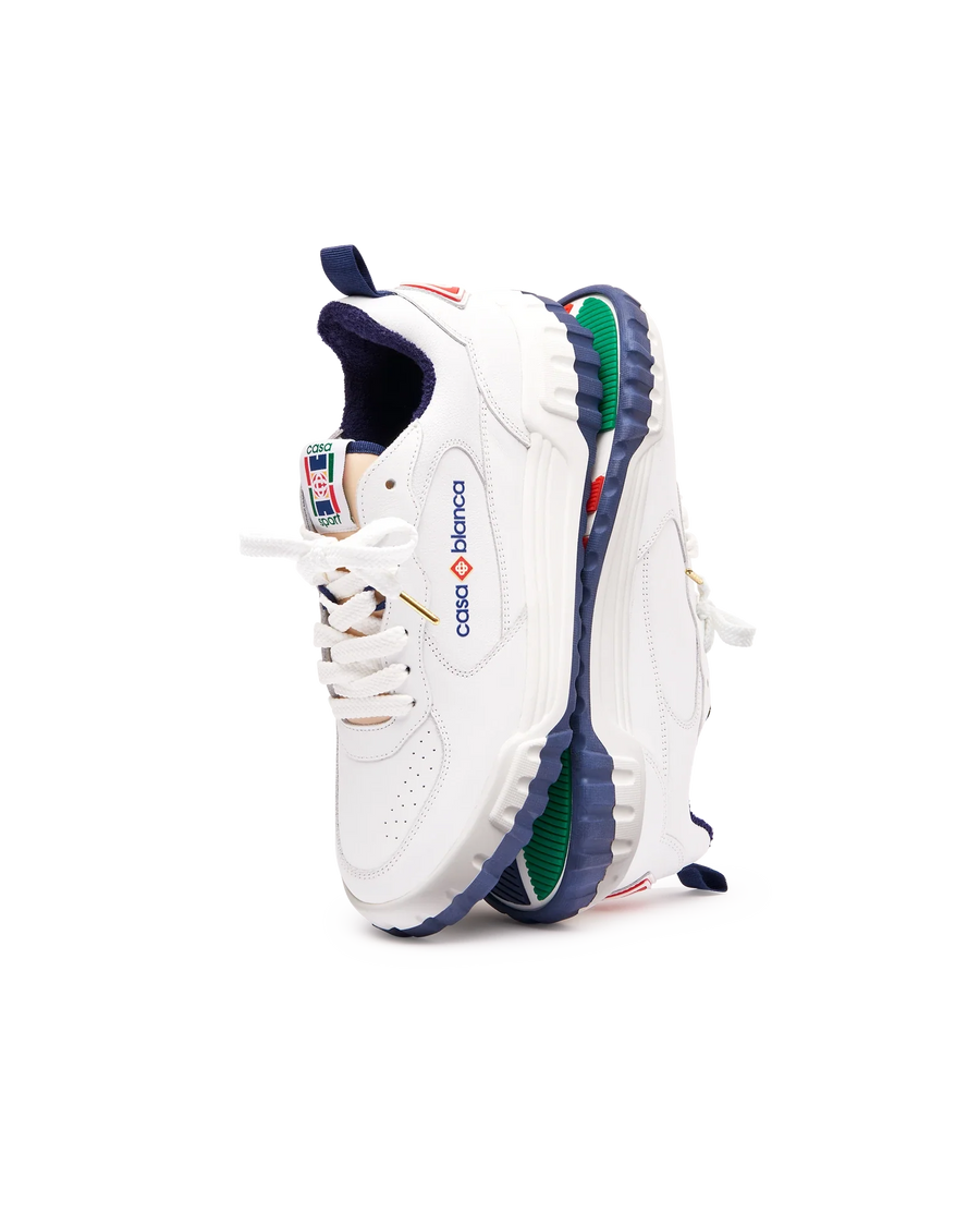 Mens The Court White & Navy Sneaker