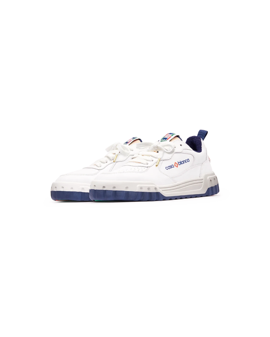 Mens The Court White & Navy Sneaker