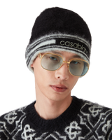 Stripe Mohair Beanie