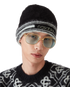 Stripe Mohair Beanie