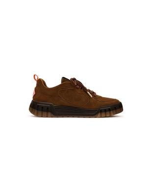 Men's Brown Suede Court Sneaker