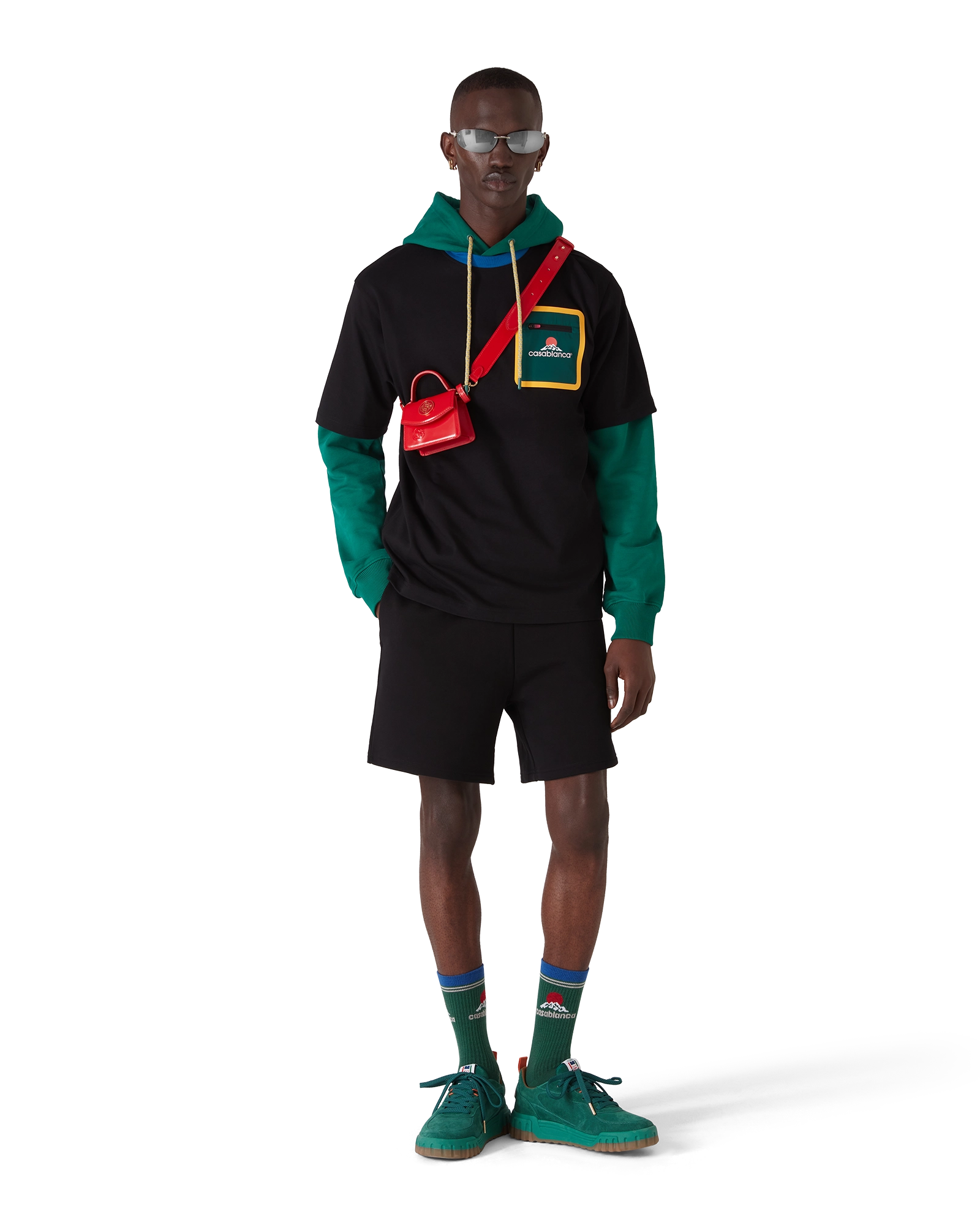 Men's Green Suede Court Sneaker