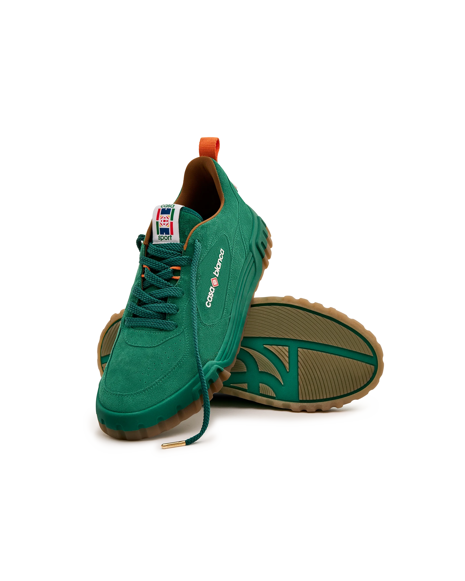 Men's Green Suede Court Sneaker