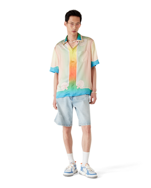 Men's White & Blue Court Sneaker