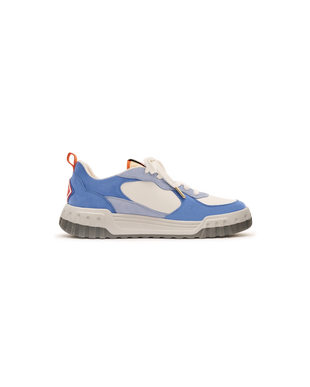 Men's White & Blue Court Sneaker