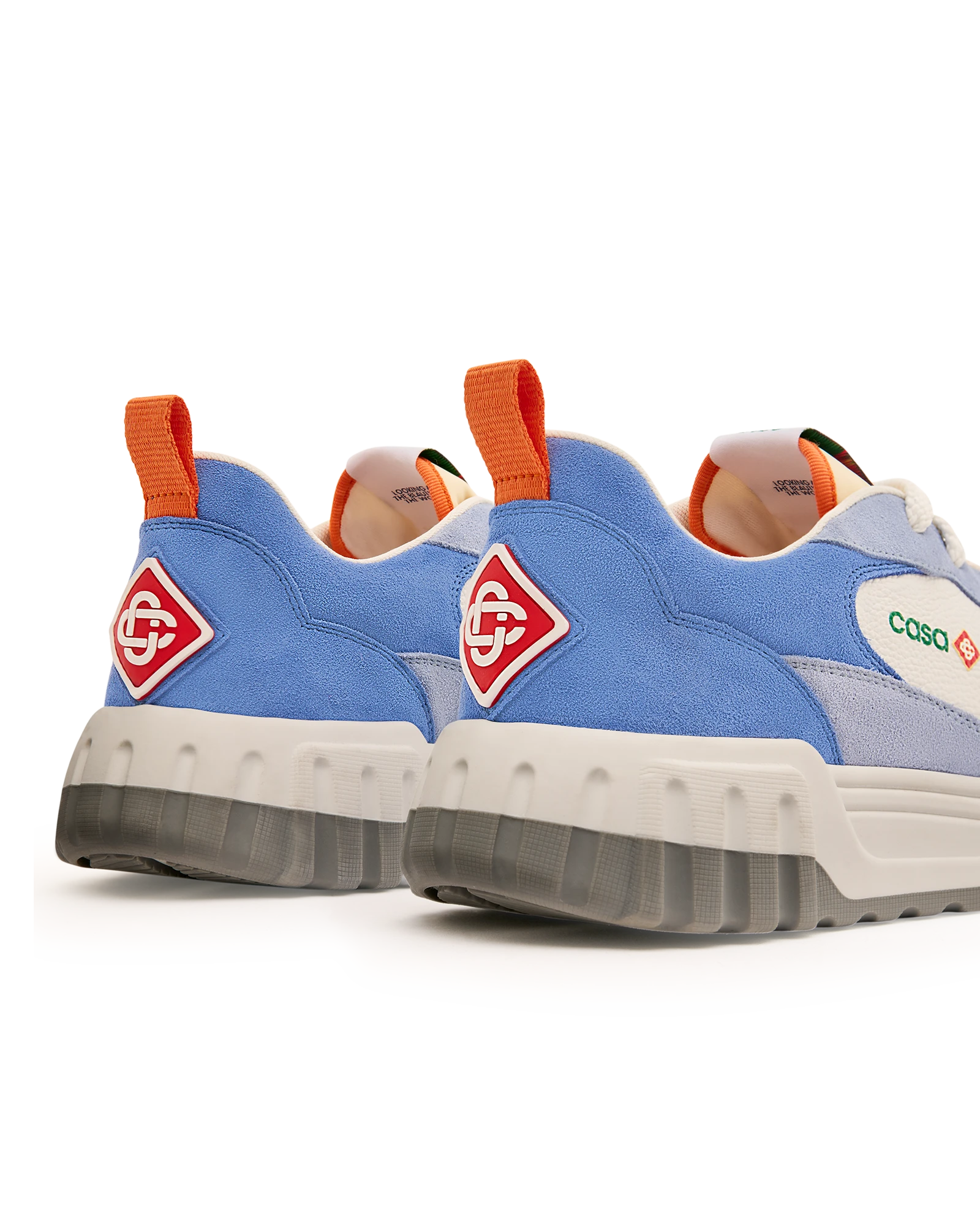 Men's White & Blue Court Sneaker