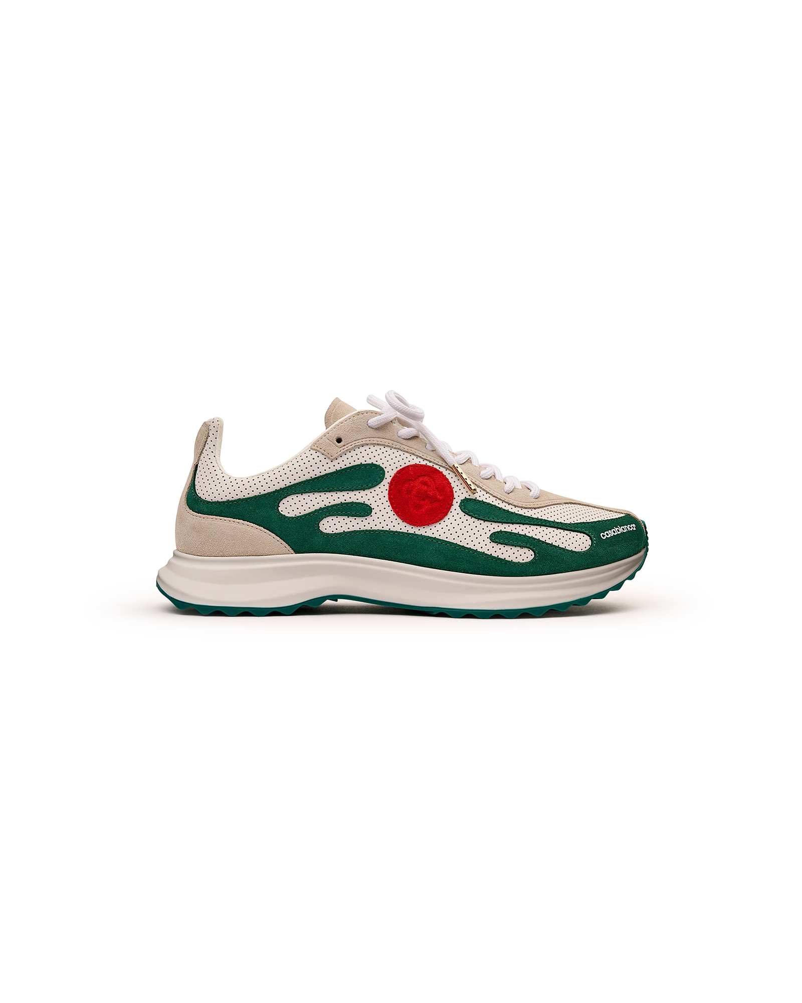 Men's White & Green Stade Sneaker