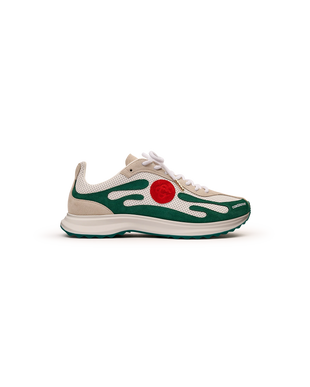 Women's White & Green Stade Sneaker