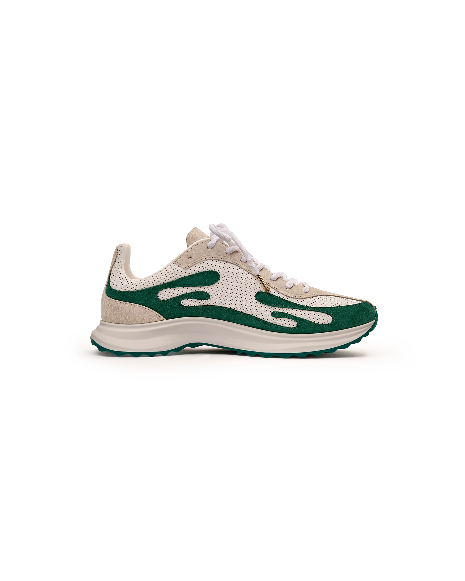 Men's White & Green Stade Sneaker