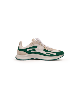Women's White & Green Stade Sneaker