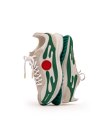 Men's White & Green Stade Sneaker