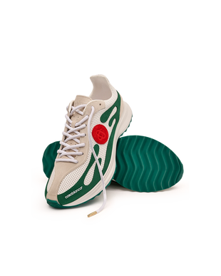 Men's White & Green Stade Sneaker