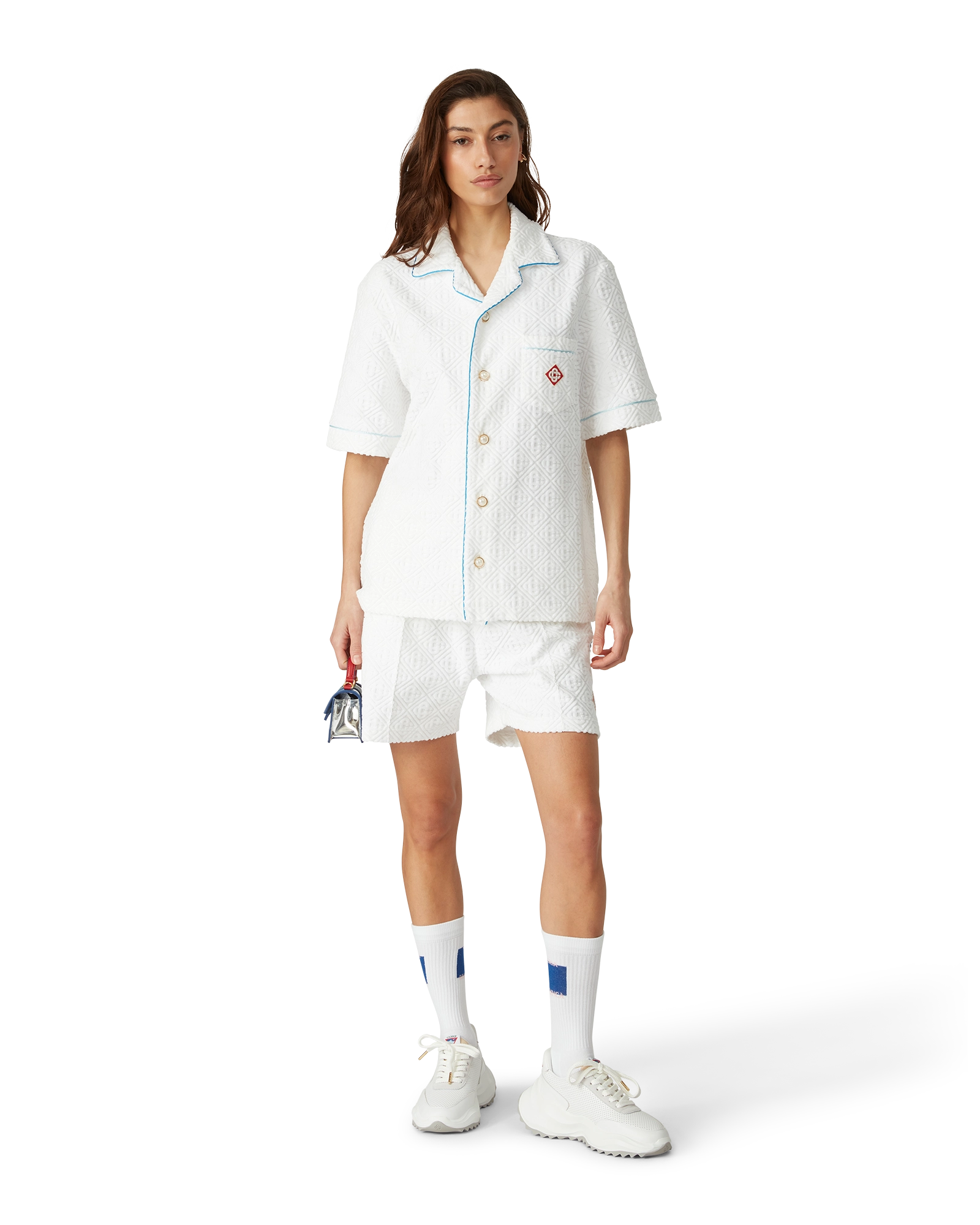 Blue Casa Square Socks