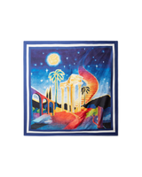 Midnight Acropolis Large Silk Scarf