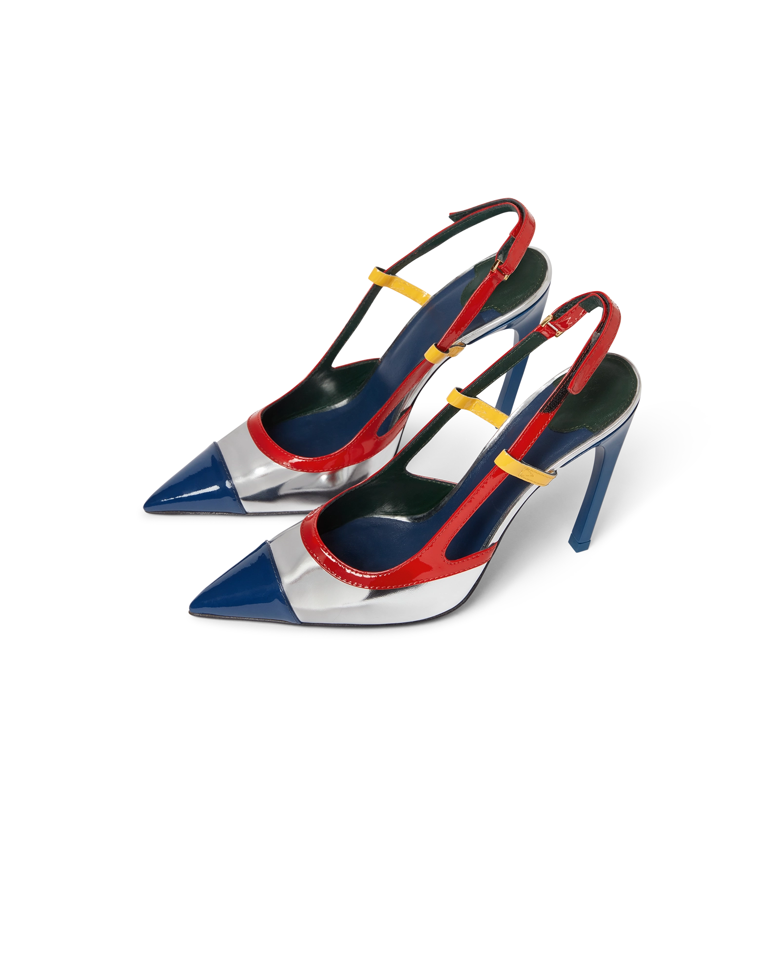 Chrome Arch Slingback Pump