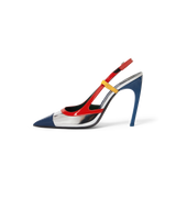 Chrome Arch Slingback Pump