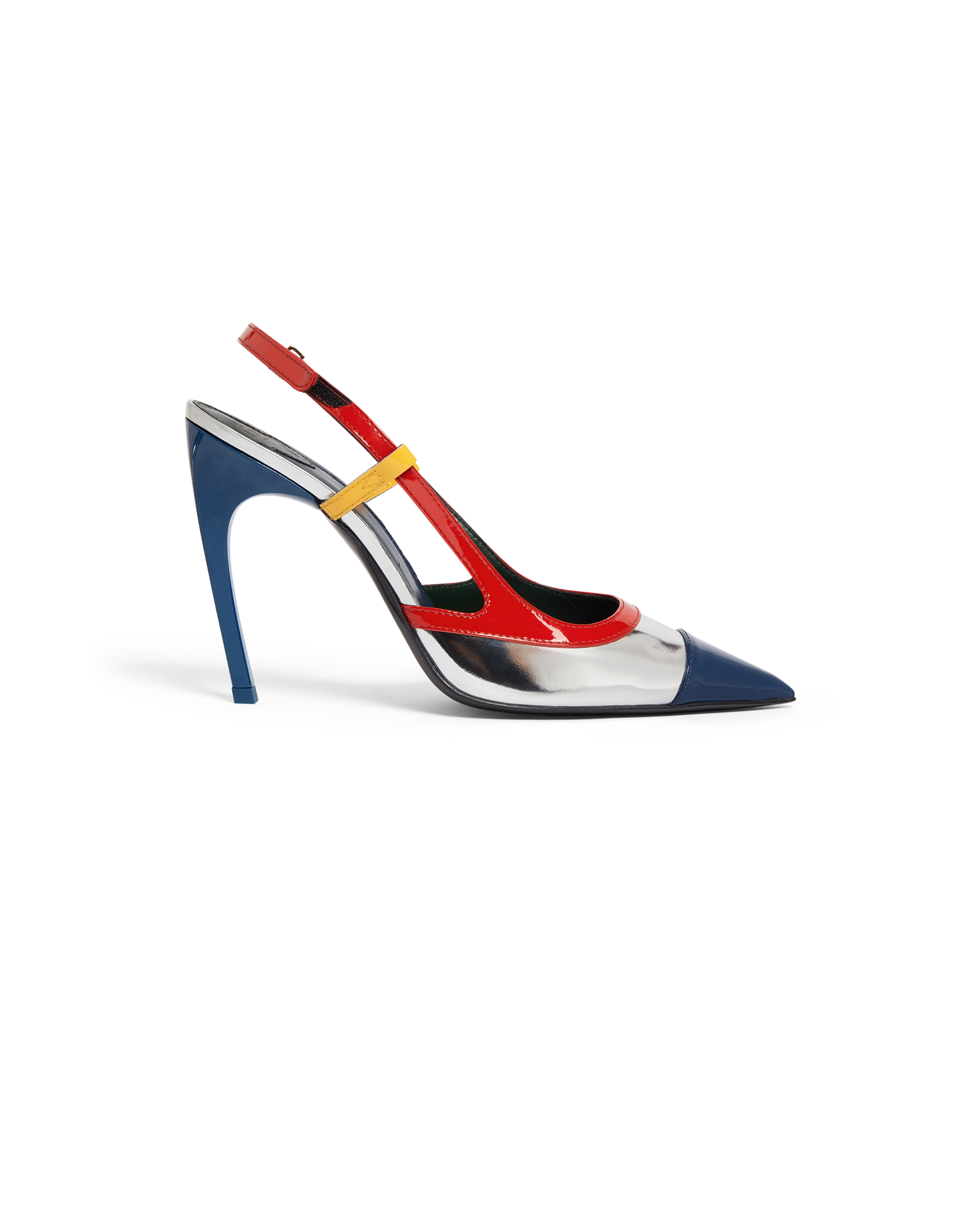 Chrome Arch Slingback Pump