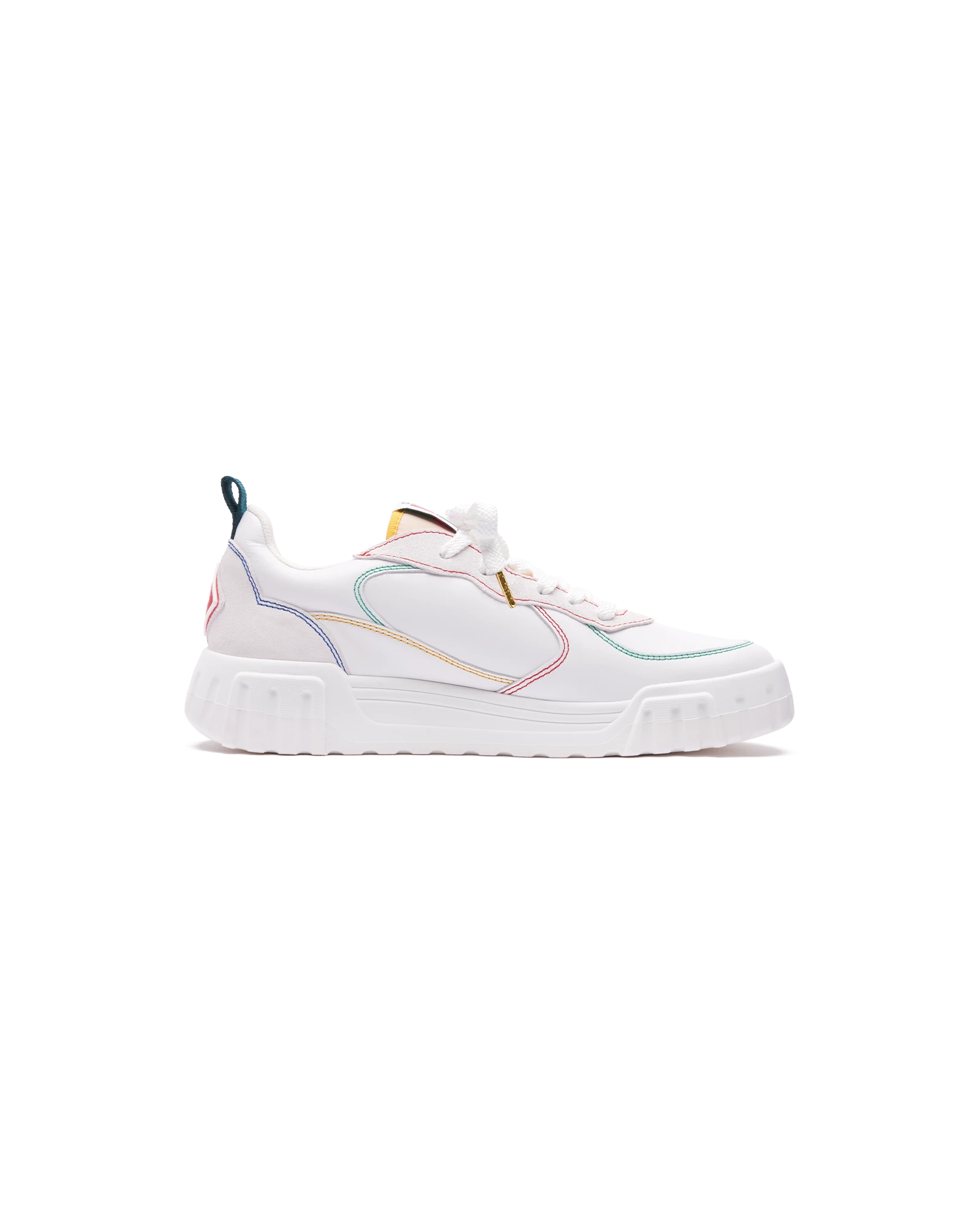 Men’s Suede-Accented Casual Trainers - Canbera White main image 0