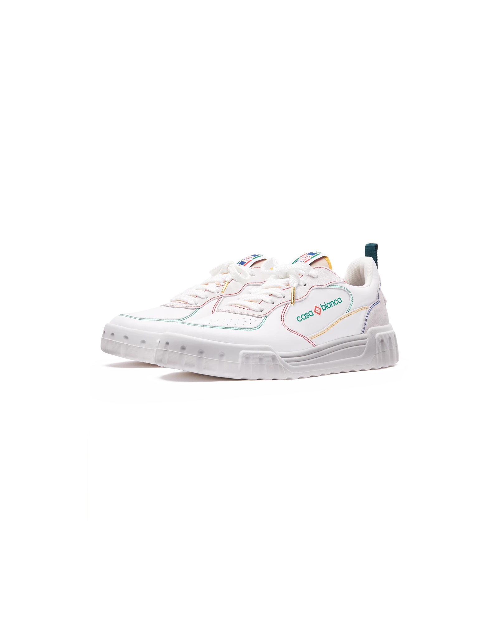 Women's Court White & Multicolour White Sneakers