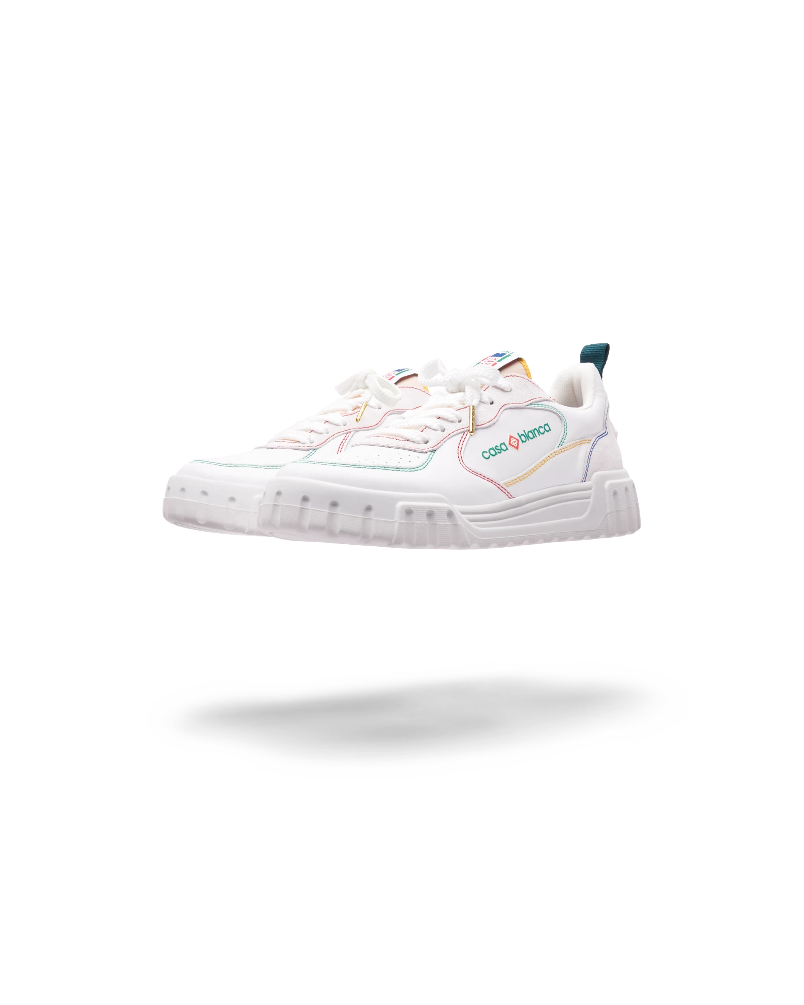 Men's Court White & Multicolour Sneakers