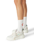 Women's Court White & Multicolour White Sneakers