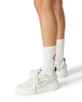 Women's Court White & Multicolour White Sneakers