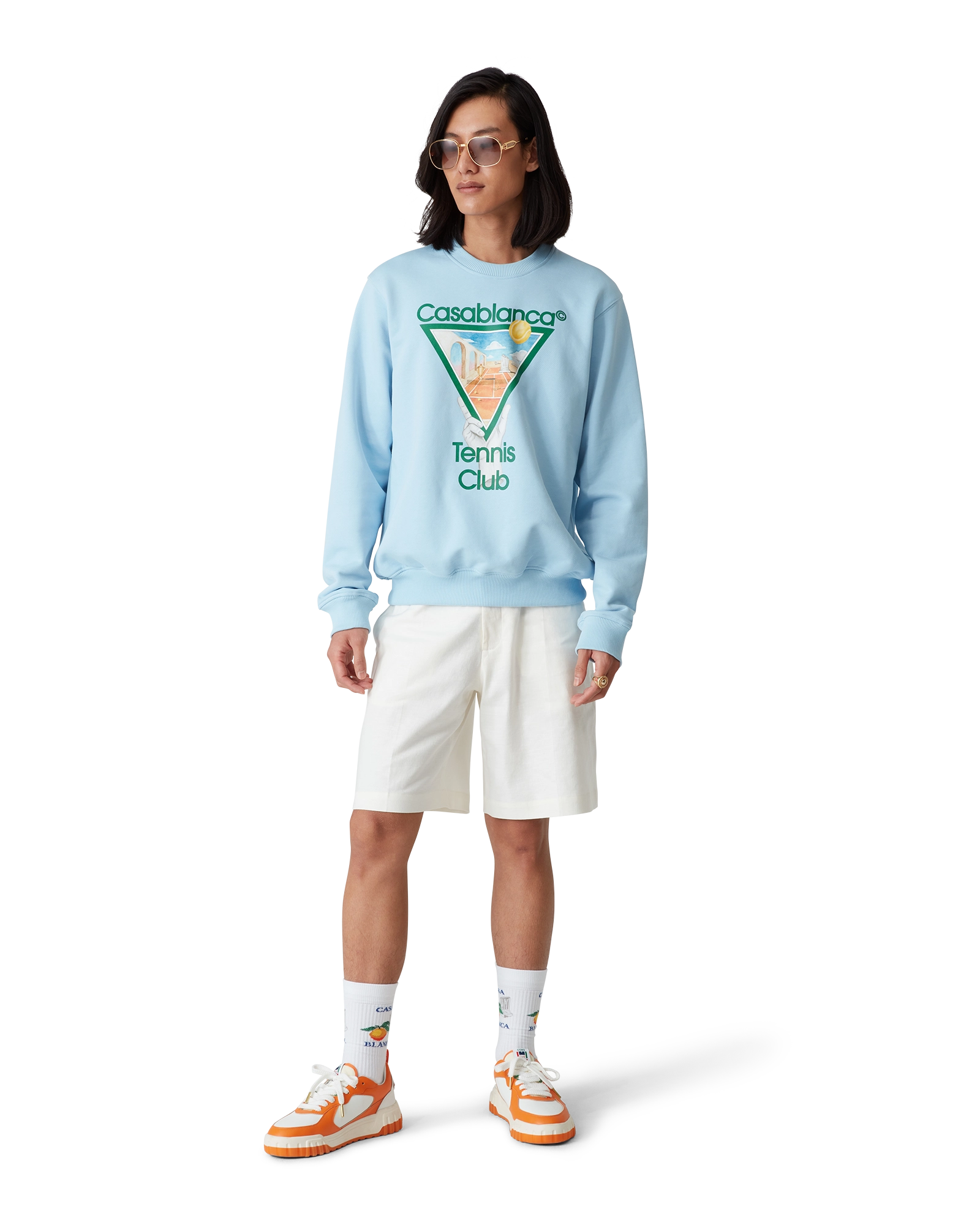 Men's Court Orange & White Sneakers