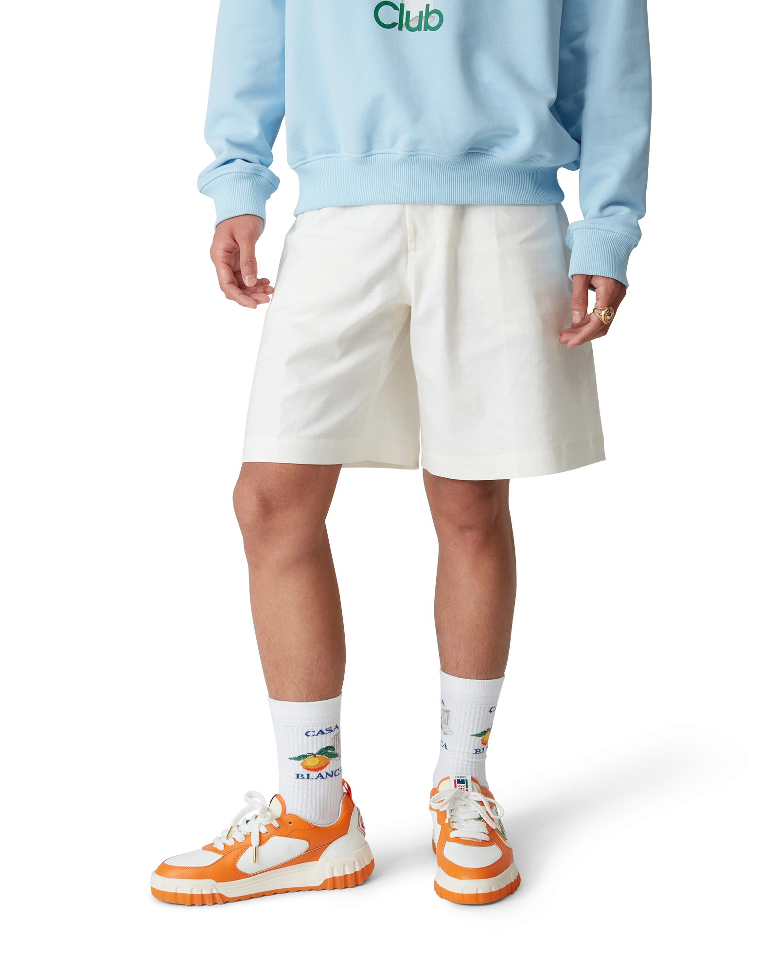 Men's Court Orange & White Sneakers