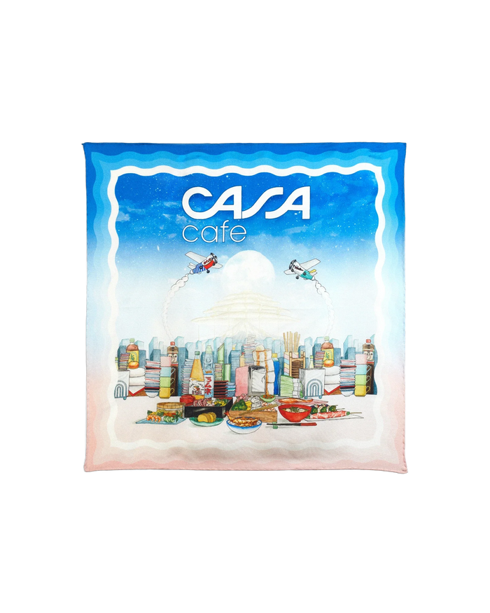 Casa Cafe Large Silk Scarf