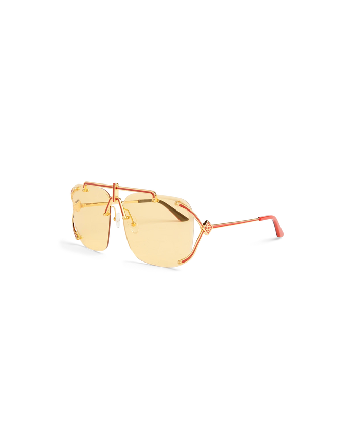 Gold & Red The Pilot Sunglasses