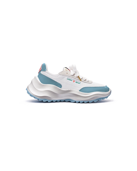 Mens Atlantis White & Powder Blue Sneaker | Casablanca Paris