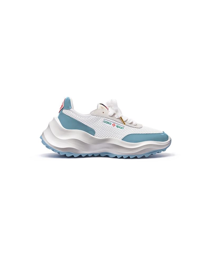 Mens Atlantis White & Powder Blue Sneaker | Casablanca Paris