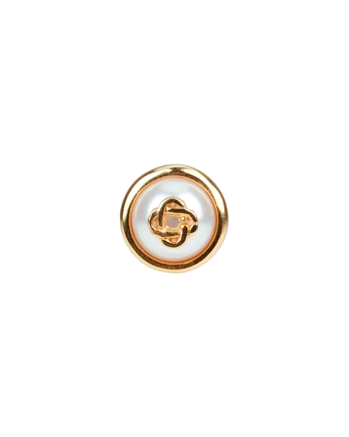 Pearl Logo Stud Earrings